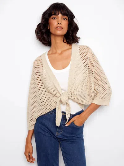 Charlie B Dolman Elbow Sweater Shrug In Gold