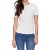 Charlie B Short-sleeved Super Stretch Top In Natural In White
