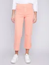 Charlie B Elisa Crop Pull-on Pants In Tangerine In Orange