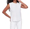 Charlie B Embroidered Crewneck Top In White