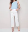 Charlie B Embroidered Flower Pants In Daisy