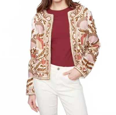 Charlie B Embroidered Open Front Jacket In Ceremony In Multi