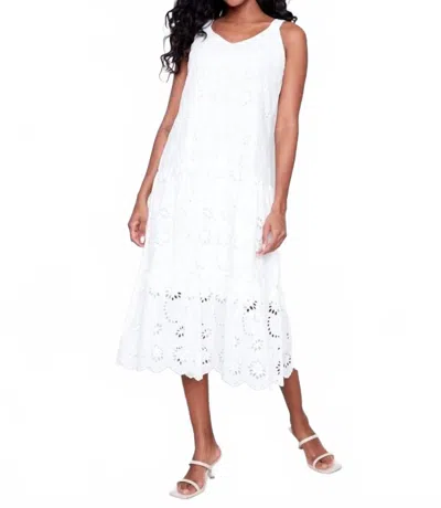 Charlie B Eyelet Dress In White