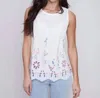 Charlie B Eyelet Embroidery Tank Top In White