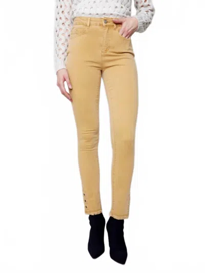 Charlie B Eyelet Jean In Gold