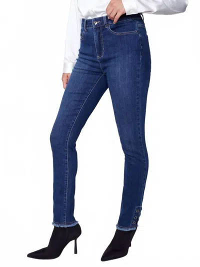 Charlie B Eyelet Jean In Indigo In Blue