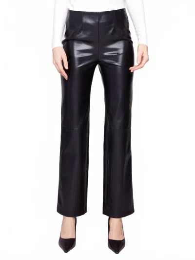Charlie B Faux Leather Pull-on Pants In Black