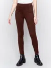 Charlie B Faux Suede Pant In Mocha