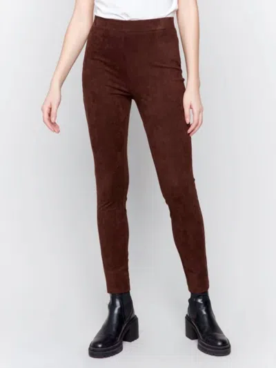 Charlie B Faux Suede Pant In Mocha