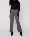 Charlie B Flare Leg Knit Pant In Carbon In Grey
