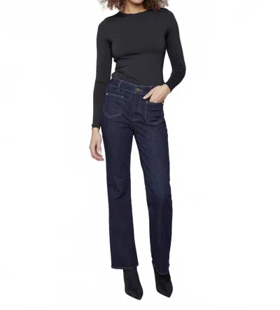 Charlie B Flare Leg Stretch Denim Pants In Deep Blue