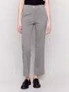 Charlie B Flare Plaid Pull On Pants In Truffle In Multi