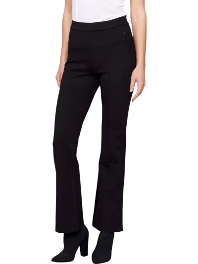 Charlie B Flare Ponte Pants In Black