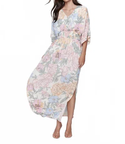 Charlie B Floral Dolman Maxi Dress In Dahlia In Blue