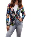 Charlie B Floral Printed Blazer In Gardenia In White