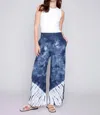 Charlie B Flowy Palazzo Pants In Navy In Blue