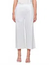 Charlie B Foil Linen Blend Cropped Pull-on Pants In Champagne