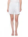 Charlie B Foil Linen Shorts In Champagne In White