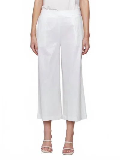 Charlie B Foil Linen Stretch Pull-on Pants With Pockets In Champagne In White