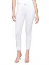 Charlie B Frayed Hem Twill Denim In White In White