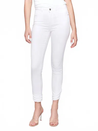 Charlie B Frayed Hem Twill Denim In White