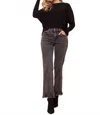 Charlie B Fringe Hem Denim Jeans In Gris Moyen In Black