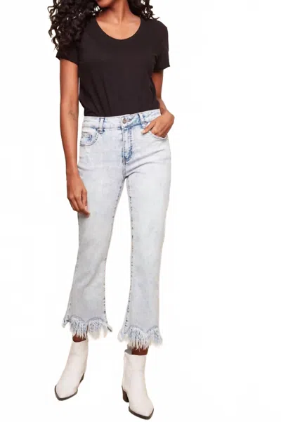 Charlie B Fringe Jean In Bleach Blue