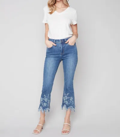 Charlie B Fringe Jean In Bleu Clair/lt. Blue 140