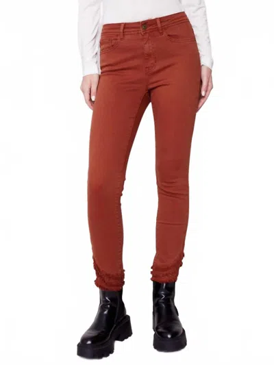 Charlie B Fringe Jean In Cinnamon In Brown