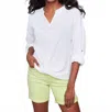 Charlie B Front Twist Style Blouse In White In White