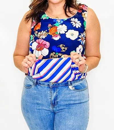Charlie B Gardenia Reversible Cami Top In Navy