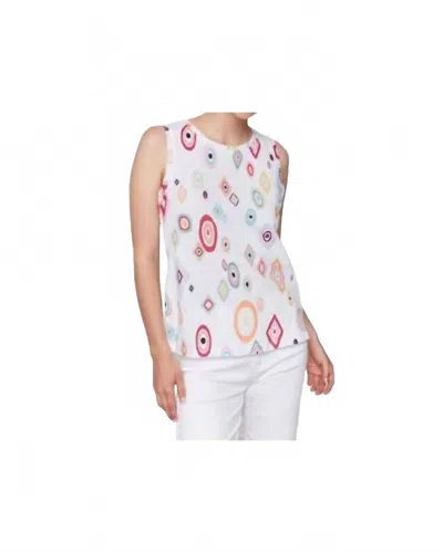 Charlie B Geometric Print Tank In White