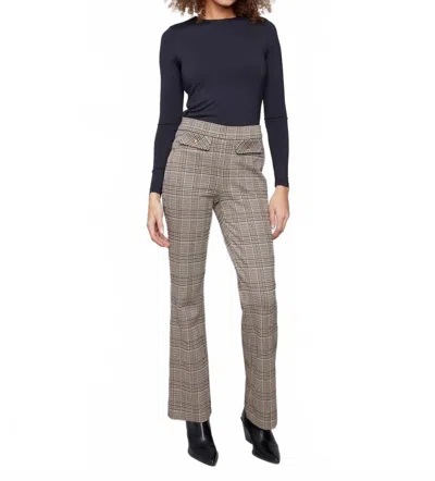 Charlie B Glen Plaid Flare Pants In Wales In Gray