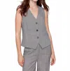 Charlie B Glen Plaid Suit Vest In Terracotta In Gray