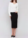 Charlie B Gutsy Crepe Skirt With Patch Pockets In Black