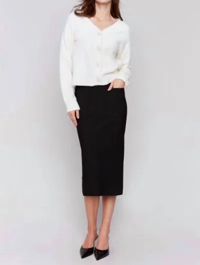Charlie B Gutsy Crepe Skirt In Black