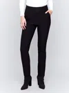 Charlie B Gutsy Crepe Slim Dressy Pant In Black In Black