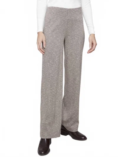 Charlie B Herringbone Pants In Mocha In Brown