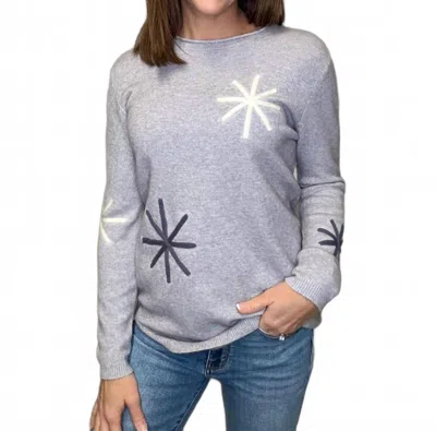 Charlie B Hollister Snowflake Sweater In Grey In Gray