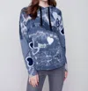 Charlie B Hooded Sweater In Denim In Multi