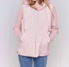 Charlie B Hoodie Quilted Vest In Quartz Pink In Pink
