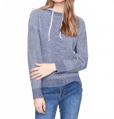 Charlie B Hoodie Sweater In Denim In Blue