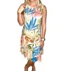 Charlie B Island Vibes Tiered Midi Dress In White Tropical In Multi