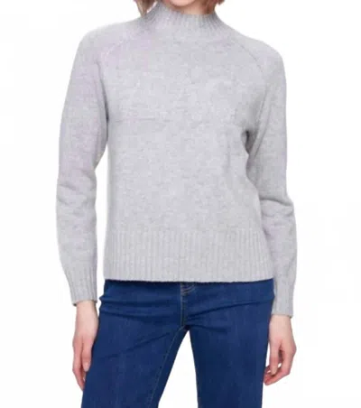 Charlie B Jacquard Peace Sweater In Grey In Gray