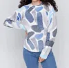 Charlie B Janelle Reversible Sweater In Sapphire In Blue