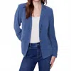 Charlie B Knit Corduroy Blazer In Snowflake In Blue