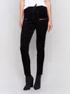 Charlie B Knit Corduroy Jogger In Black In Black