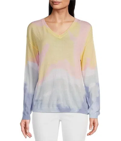 Charlie B Knit Printed Sweater In Tie Dye In Multi