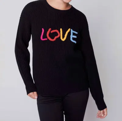 Charlie B Knit Sweater In Black