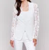 Charlie B Lace Blazer In White